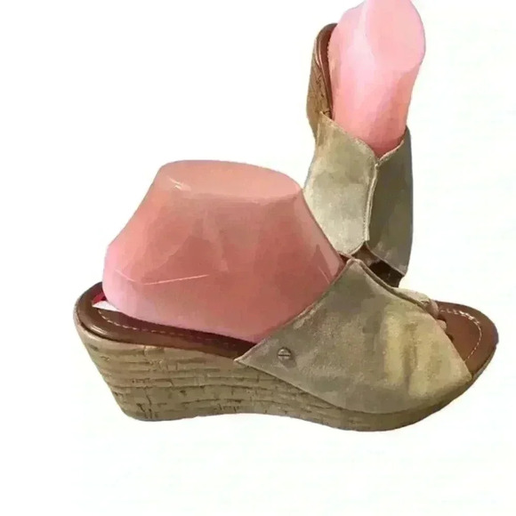 A. Giannetti Tan Suede Slip on Wedges, Size 10‎ - Picture 3 of 7
